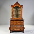 Victorian Dutch Walnut Marquetry Cabinet