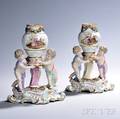 Pair of Meissen Porcelain Figural Vases