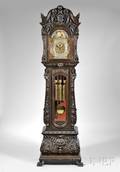 English Oak Tall Case Clock