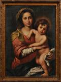 Achille Leonardi Italian 18001870 Madonna and Child After Bartolom Estebn Murillo Spanish 16181682