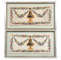 Pair of Framed French Crewel Pillow Shams