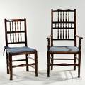 Eight Victorian Elmwood Dining Chairs