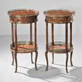 Pair of Louis XVIstyle Kingwoodveneered Guridons