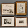 Four Framed European Prints Daniel Nikolaus Chodowiecki German 17261801 Untitled Battlefield John Ogilby British 16001676 O