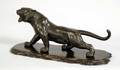 114 PATINATED BRONZE FIGURE OF A TIGER