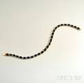 14kt Gold Sapphire and Diamond Bracelet