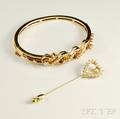 Gold and Diamond Bangle and Stickpin