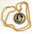 18kt Gold Rope Chain with Plaque