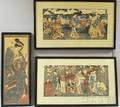 Two Woodblock Triptychs and a Diptych