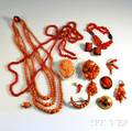 Group of Coral Jewelry