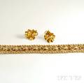 14kt Gold Bracelet and Earclips