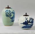 Two Blue and White Jars