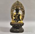 Large Parcelgilt Bronze Guanyin