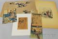 Four Woodblock Prints and an Ink Drawing