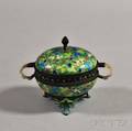 Enameled Tripod Covered Box