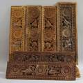 Nine Carved Wood Panels