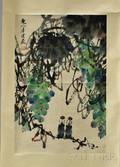 Hanging Scroll Depicting Grapevines
