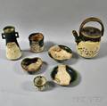 Seven Oribe Ceramic Items