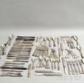 Large Assortment of Silverplated Coin and Sterling Flatware Articles