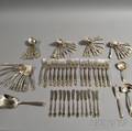 Eightytwo Pieces of Easterling American Classic Sterling Silver Flatware