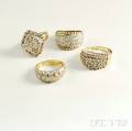 Four Gold and Diamond Rings
