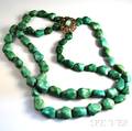Doublestrand Turquoise Nugget Necklace
