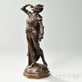 After Auguste De Wever Belgian 18361884 Bronze Figure of Mephistopheles