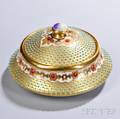 Jeweled Coalport Porcelain Box and Cover