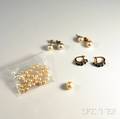 Group of Pearl Jewelry and a Pair of 14kt Gold Sapphire and Diamond Earrings