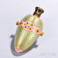 Jeweled Coalport Porcelain Perfume Bottle