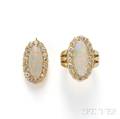 Two 18kt Gold and Opal Jewelry Items