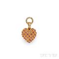 18kt Gold Ruby and Diamond Pendant