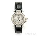 Ladys 18kt White Gold and Diamond Pasha Wristwatch Cartier