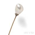 Antique Natural Pearl Stickpin