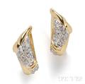 18kt Gold and Diamond Earclips