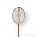 Antique Moonstone Intaglio Stickpin
