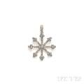 14kt White Gold and Diamond Pendant