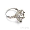 Edwardian Platinum and Diamond Ring Mount Dreicer amp Co