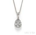 18kt White Gold and Diamond Pendant