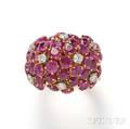 18kt Gold Ruby and Diamond Ring Attributed to Vourakis