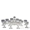Lalique Langeais Pattern Stemware and Decanter