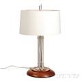 Lucite and Wood Table Lamp