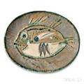 Large Pablo Picasso Oval Fish Plate