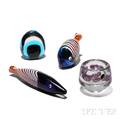 Four Art Glass Items