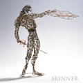 Continental School 20th Century The Matador Unsigned Wire sculpture ht 13 in Condition Very minor wear