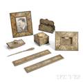 Tiffany Studios Pine Needle Sevenpiece Desk Set