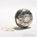Gorham Sterling Silvermounted YoYo Providence 20th century with an acanthuscast rim centering an engraved monogram to either side