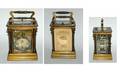 1216 Bronze Repeating Pillared Carriage Clock with bev