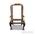 Queen Anne Mahogany Wing Chair