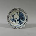 Delft Blue and White Chinoiseriedecorated Plate